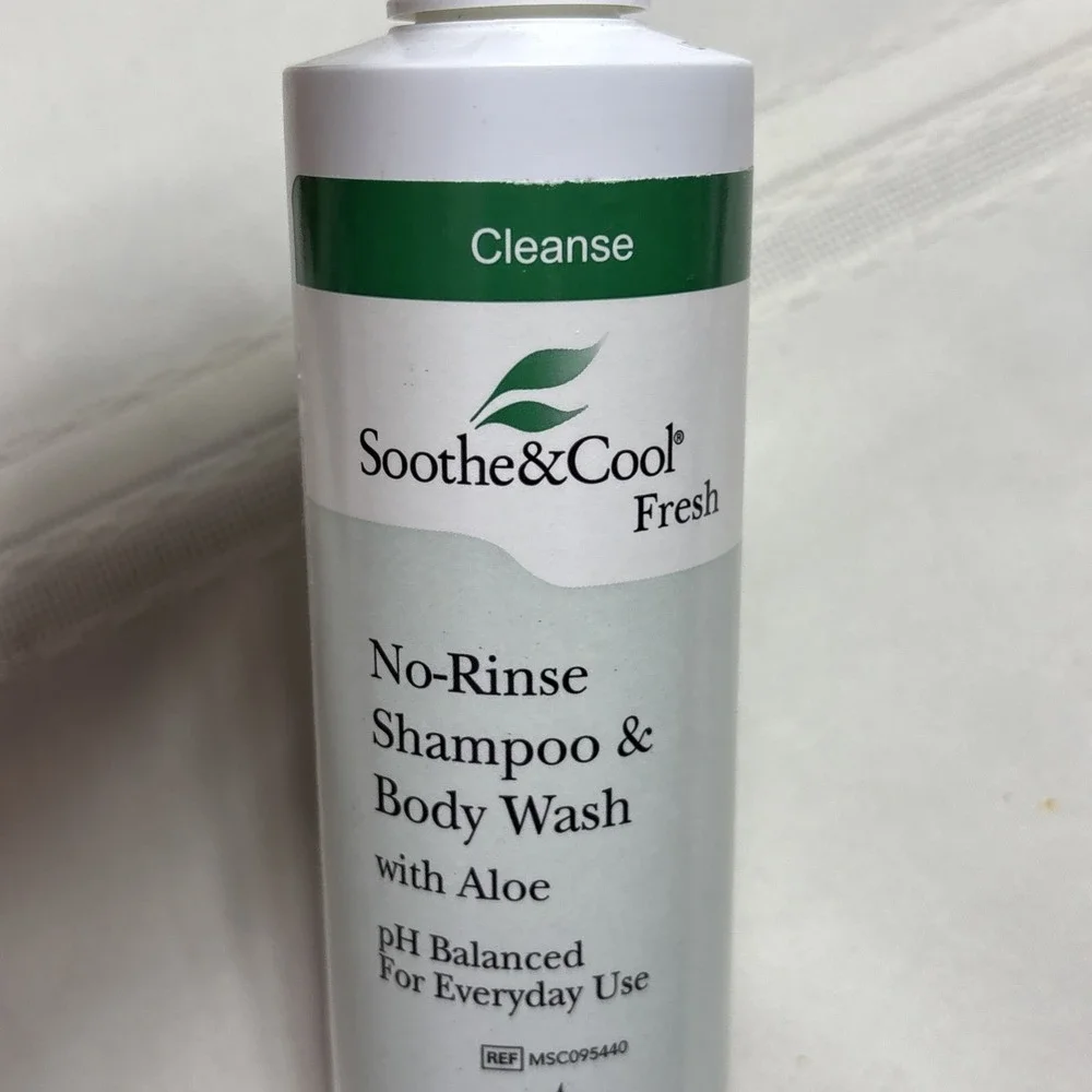 No-Rinse Shampoo & Body Wash MEDLINE   with Aloe  Soothe & Cool Fresh 8oz New